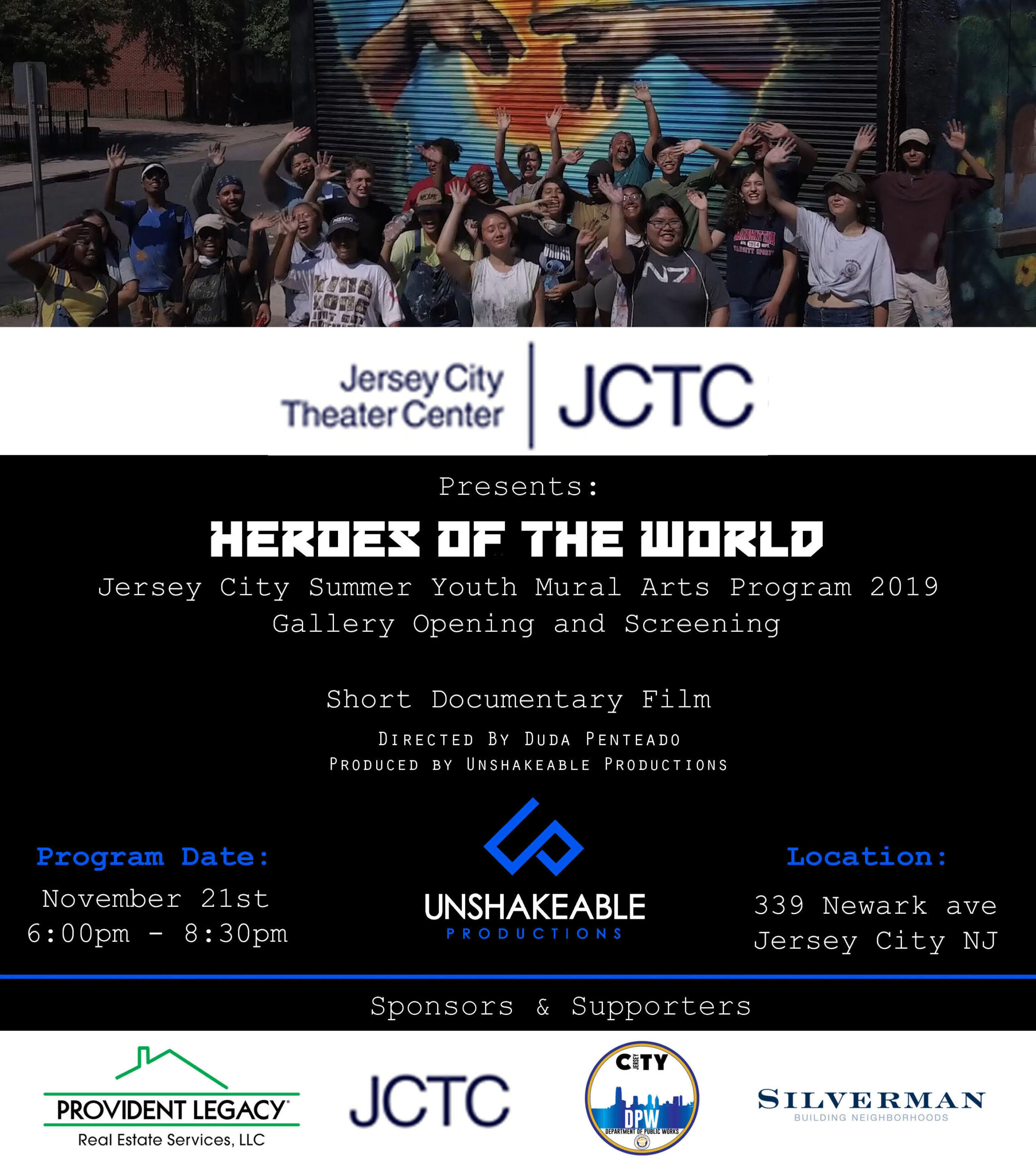 Jersey City Theater Center Event Showcases Jersey City Summer Youth Mural Arts Program Participants